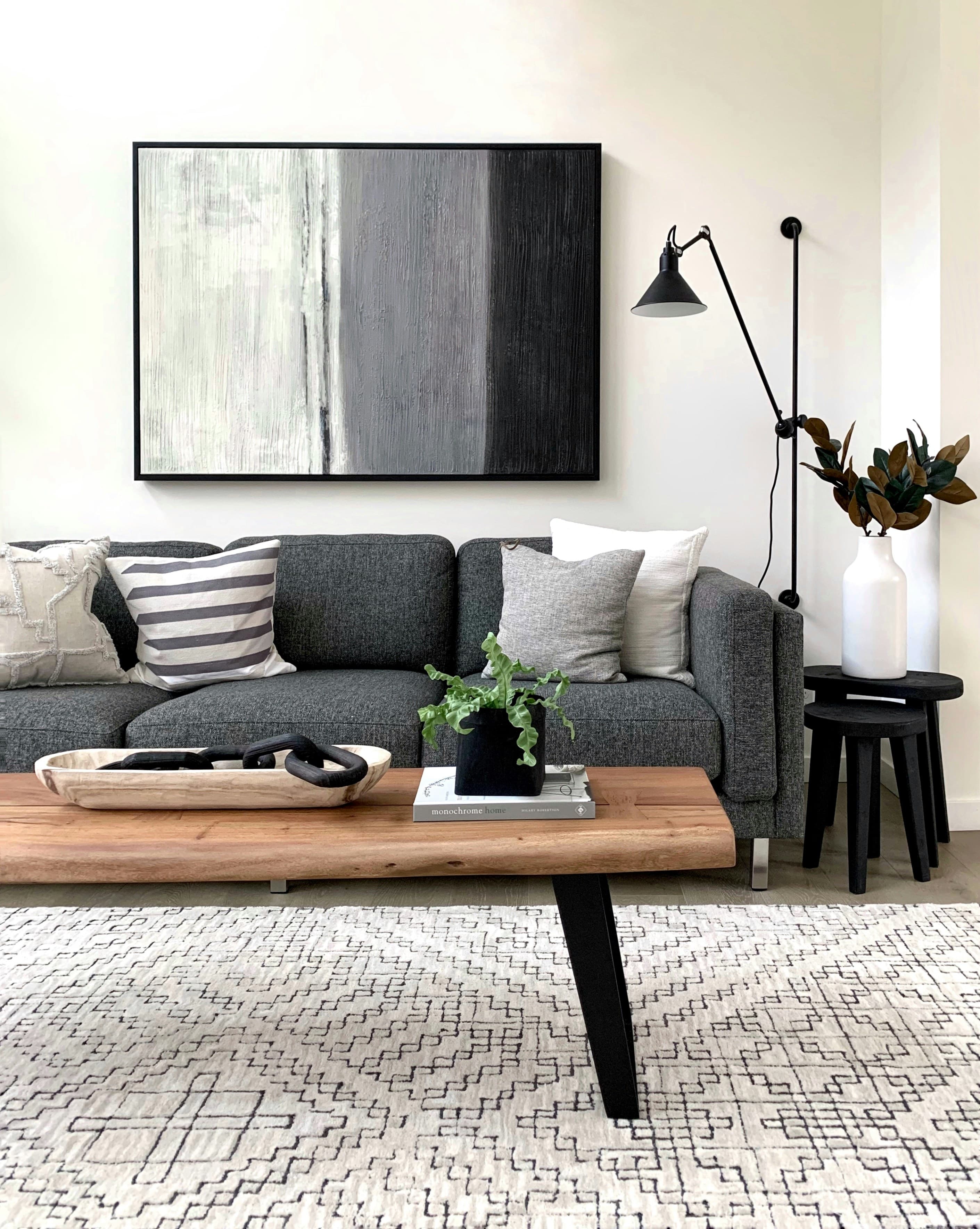 Styled Sydney living room — partial property styling under $2 million