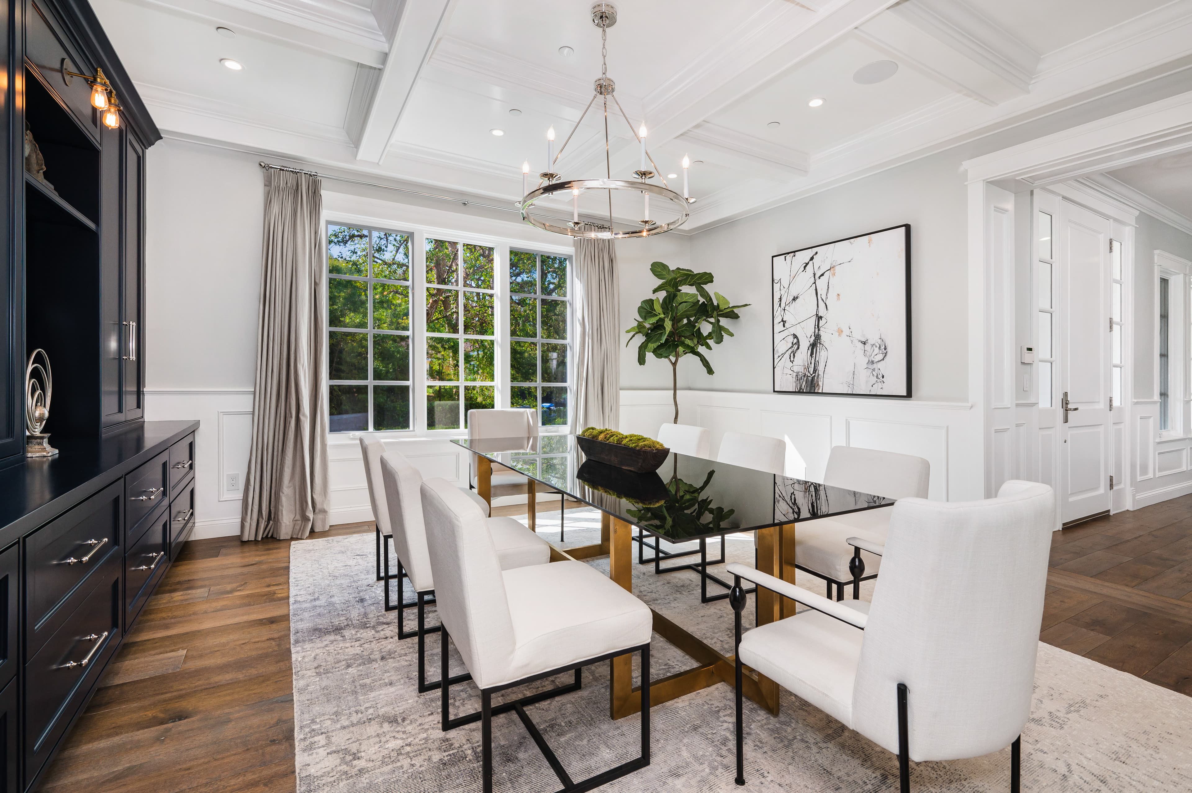 Elegant dining room styled for Hills District property